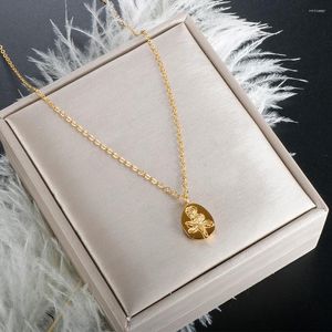 Anhänger Halsketten ZMFashion Großhandel Schmuck Tulpe Blume Halskette Anlauffrei Vergoldet Edelstahl Für Frauen Mädchen Mode Geschenk