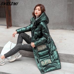 Delle donne Trench e Impermeabili Cappotti SWREDMI Giacca Delle Donne di Inverno 2023 Della Tuta Sportiva Femminile Cappotto Lungo Casual di Spessore Caldo Parka Abbigliamento Impermeabile