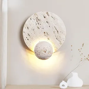 Wandleuchte Led Weiß Höhle Stein Creme Stil Deckenleuchte Schlafzimmer Nachttisch Nordic Moderne Beleuchtung Atmosphäre Leuchte Rundes Zuhause