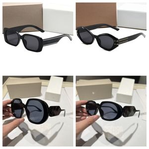 Solglasögon modedesigner runda rambokstäver solglasögon med presentförpackning och solglasögon fall