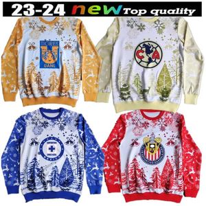 23-24 Christmas Special Edition Football Long Sleeve Sweater Chivas de Guadalajara Jersey 2023 2024 LIGA MX I. BRIZUELA A.VEGA J.SANCHEZ S.FLORES Men's Children's Set666