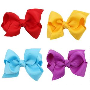 Baby girls Hair Bows Hairpins Cute 3 Inch Grosgrain Ribbon Hairbows Infants Girl Accessories With Clip Boutique Ties