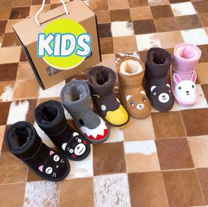 أطفال الأطفال Toddler Tasman II Slippers Tazz Baby Shoes Chestnut Fur Slides Sheepes Sheerling Classic Ultra Mini Boot Winter Winter Gules On Wool Little Big Yi105