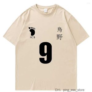 Herr t-shirts herrar t shirts sommar tee skjorta kageyama tobio haikyuu tecknad t-shirts män hip hop mode roliga toppar varumärke casual mens mode 05wf