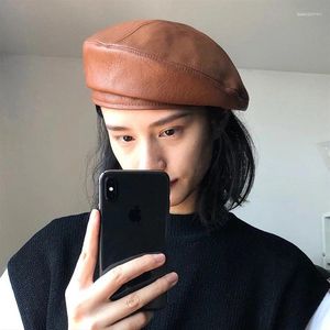 Berets اليابانية الأدبية Beret Female Spring and Fall Ins England Retro Hat النسخة الكورية من المائة مع Dainter Tide