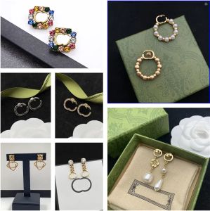 Designer Stud Earrings Silver Earings Gold Diamonds Earring Love Earrings Stud Pearl Earing G Pendants Women Jewelry Wedding Gift 2310238D