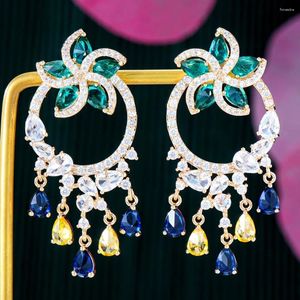 Dangle Earrings Godki Bohemian Flower Lady Office for Women Wedding Party Dubai Jewelry aretes de Mujer Modernos 2023