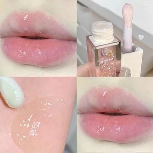 Lip Gloss Waterproof Moisturizing Glass Oil Hydrating Plumping Lasting Repair Reduce Fine Lines Lips Care Makeup Cosmetics