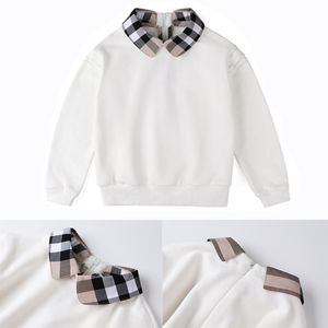 Baby Cotton Designer Clothes Pullover White Kids Polo Long Sleeved Plaid Top Tee Baby Clothing Sweaters Boys Girls Children's Clothing