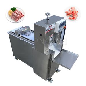 Corte de aço inoxidável rolo de cordeiro carne de carneiro salsicha bacon flaker formando máquina de congelamento automático fatiador de carne