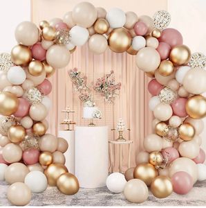 Dekoracje świąteczne Tender Pink Gold Balon Garland Arch Zestaw Ślub Dekoracja urodzin Dorosłe dzieci Dorosłe dzieci