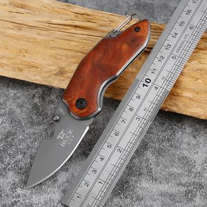 X48 Branded Outdoor Folding Knife Camping Pocket Knife Wood Handle EDC TOOL Stainless Steel Blade Sharp Cutter Multi usages