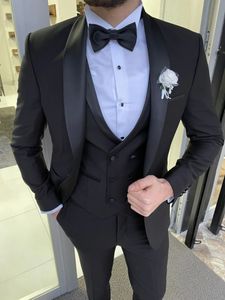 Vestido de noiva masculino recém-chegado ultrafino e adequado para lapelas xale 3 peças de melhor vestido de noiva formal vestido de noiva Trajes De Hombre 231023