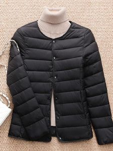 Casacos de trincheira femininos jaquetas de inverno para mulheres 2023 moda quente sólido curto algodão-acolchoado parkas casaco feminino ultra leve forro sem colarinho