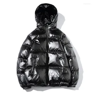 Women's Down 2023 Jacket Winter Glossy Silver/Black/Gold/Blue Plus Size Hooded Parka Ytterkläder vadderade rockar Kvinna