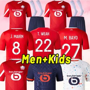 Losc Lille 2023 2024 Koszulki piłkarskie Cabella J David Fonte Bamba Yazici Football Shirt 23 24 Lille Olympique M.Bayo Maillot Adult Zhevova Equipment Fouth