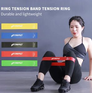 FDBRO 2019 Pilates Sport Training Workout Elastic Bands Yoga Resistance Rubber Bands Indoor Outdoor Fitness Equipment 5 Color1Set1690236