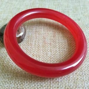 Bangle Beautiful Natural Red Jade Gems Quartzite Armband 62mm Certification