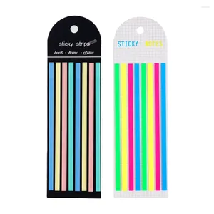 Strips Stationery Notes Highlights Adhesive Fluorescent Transparent Color Highlighters 160pcs Sticker Highlight Sticky