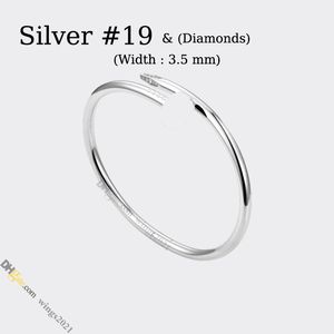 Bangle nail bracelet diamond jewelry designer for women designer bracelet Titanium Steel Bangle GoldPlated Never Fading NonAllergic Gold Bracelets St 4FQQ