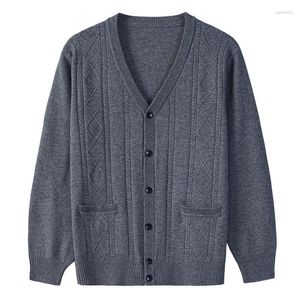 Męskie swetry męskie koreańskie swetr Fashon Mężczyźni Est jesienne zimowe wełniane wełniane wełnalne płaszcz z dekoltem