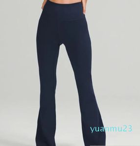 Yoga outfit groove fitness ginásio mulheres calças de yoga elástico perna larga flare leggings cintura alta fina verão calça esportes ao ar livre caber dhme