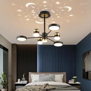 シャンデリアノルディックミニマリストLED STARRY SKY SMART SMART LIVENGROOM LIGHT LUXURY LAMPSダイニングベッドルームホームデコレーションシャンデリア