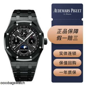 Audpi Luxury Watches Wrist Watch Epic Royal Meşe Serisi 26579ceoo1225CE01 Kol saati Siyah Seramik Sürekli Takvim 41mm 20 HB3V