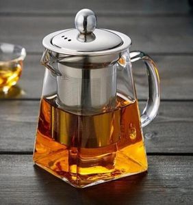 Clear Borosilicate Glass Teapot With Stainless Steel Infuser Strainer Heat Resistant Loose Leaf Tea Pot2827941