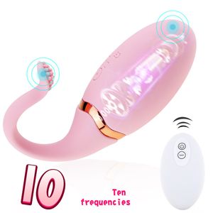 Wireless Tadpole Piccola balena Controllo vibratore 10 modalità USB Mutandine di ricarica Vibrazione G Spot stimolatore Giocattolo adulto del sesso Clitoride