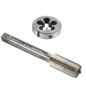 2-piece set thread tap kit high-speed steel metal tapping tool kit screw die