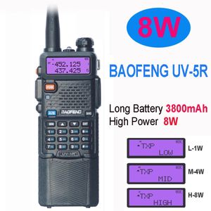 Walkie Talkie Baofeng UV 5R 3800mah Bateria grande 8W Walkie Talkie 10KM UV5R CB Estação receptora de rádio Walkie-talkies bidirecionais PowerfulUV-5R 231023