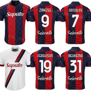 23 24 Club Soccer Bologna Jerseys 7 Orsolini 9 Zirkzee 19 Ferguson 31 Beukema 28 Skorupski 20 Aebischer 11 Ndoye 17 El Azzouzi Lucumi Kristiansen Futebol Kits Kits