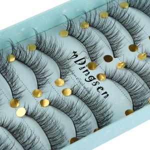 False Eyelashes 10 Pairs Soft Faux Mink Hair Wispy Fluffy Multilayer Lashes Extension 3D Handmade Cruelty free Long 231024