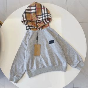 Babykleidung Kinder-Designer-Kapuzenpullover für Babys, Kinderkleidung, Mädchen, Jungen, langärmeliges Oberteil, klassisches Streifendesign, Frühling, Herbst, Winter, Kleidung in Grau und Schwarz