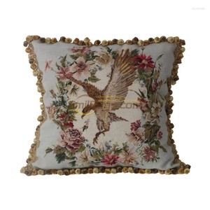 Pillow Hand Embroidered Blockbuster Technology Country Floss American High-density Needlepoint National Woven Pillows