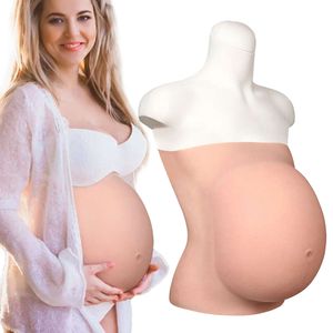 Catsuit Costumes Realistic Fake Pregnancy Belly Baby Bump Silicone Prosthetics Tummy Crossdresser Cosplay