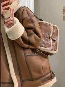 Shoulder Bags Handbags Vintage Leather Women's Shoulder Bag Lamb Wool Ladies Handbags Fashion Square Female Messenger Bagscatlin_fashion_bags