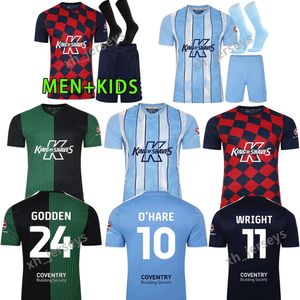 23 24 Coventry City Soccer Courseys O Hare Sheaf Gyokeres Godden Hamer 2023 2024 Home Blue Men Kids Kits Tops Camiseta de Futbol Top Football Jersey