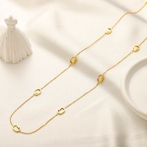 Autumn New Design Necklace Romantic Exquisite Style Jewelry Necklace Christmas Family Girl Gift Necklace 18K Gold Plated to Keep Gloss Long Chain
