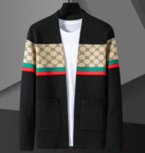 23G 남성 디자이너 스웨터 편지 격자 무늬 줄무늬 가디건 슬림 한 긴 소매 가을 남성 스웨터