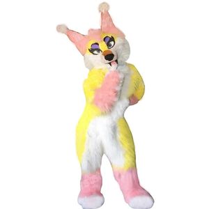 Costume da mascotte Fursuit per cani Husky di Halloween Personaggio a tema anime dei cartoni animati di alta qualità Taglia per adulti Vestito per pubblicità esterna per feste di Natale