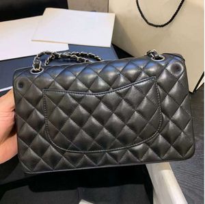 channelbags Double CHANEI Quilted topquality 10A Mirror Quality Classic Flap Bag 25cm Medium Top Tier Genuine Leather Bags Caviar Lambskin Black Purses Shoulder Ch