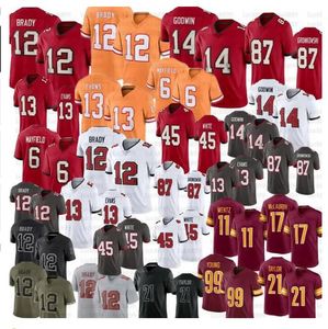 2023 Baker Mayfield 12 Tom Brady Football Jersey Chris Godwin Rob Gronkowski Devin White Mike E Ed Jerseys