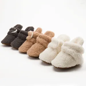 Första vandrare Autumn Winter Baby Girl Boy Cotton Shoes Born Soft Sole Plush Warm Boots Toddler Non-Slip Snow Crib