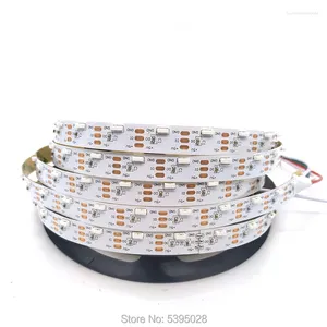 Tiras WS2812B Led Strip Built-in Independent IC Smart Driver Chip SMD4020 Side Shine Programação Não-WaterProo DC5V 60LED / M