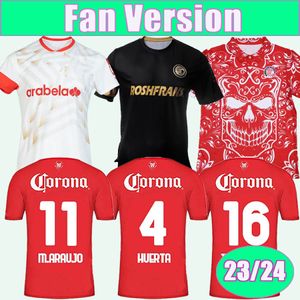 23 24 Deportivo Toluca Mens Soccer Jerseys M. Araujo J. Angulo Baeza Home Away 3rd Special Editions Football Shirt Kort ärmuniformer