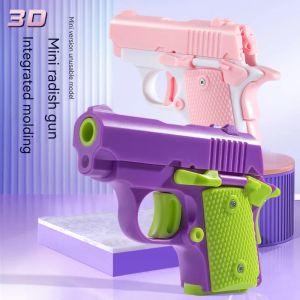 Mini 3D oyuncak silah modeli M1911 colt fidget depresyon oyuncak yetişkin oyuncak tabanca parlaklık