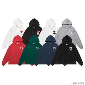 Hoodie Designers Erkek ve Kadınlar Aynı Test Edilmiş Versiyon Amis Sweater Sonbahar Büyük Aşk Mektubu Nakış Etiketi Gevşek Aşıklar QHCC