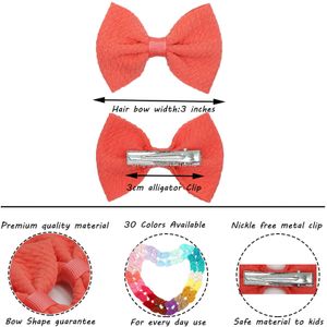 Headwear Hair Accessories Baby Girls Kids Toddlers 2.75 Inch Twill Waffle Fabric Bows Alligator Clips For Pigtails And Bangs Drop Deli Am31K